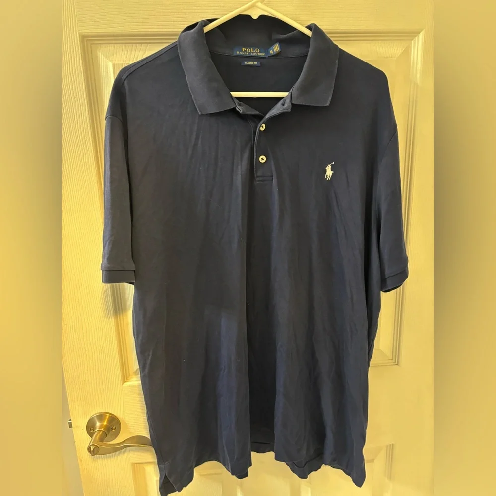 Polo by Ralph‎ Lauren Men's Navy Blue Polo Shirt